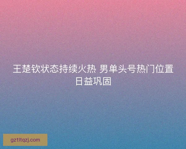 王楚钦状态持续火热 男单头号热门位置日益巩固