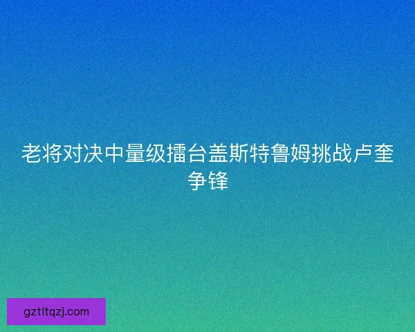 老将对决中量级擂台盖斯特鲁姆挑战卢奎争锋